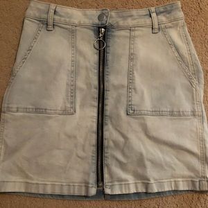 High Waisted Denim Skirt